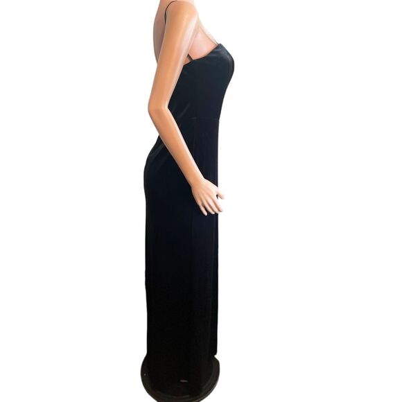 Vintage Next Up long black gown, size 13/14, high slit, glamorous, elegant - Picture 6 of 15